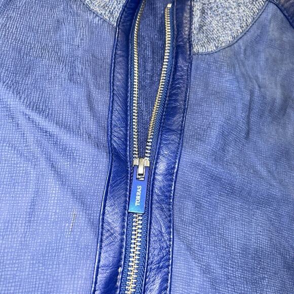 Rare Vintage Leather Knit Jacket Barcelino Torras Made in Spain US Size 46 - Picture 6 of 13